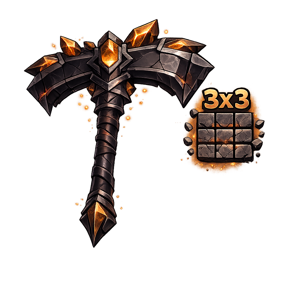 Titan Kazma (3x3 Şeklinde Kazmanıza Olanak Tanır)